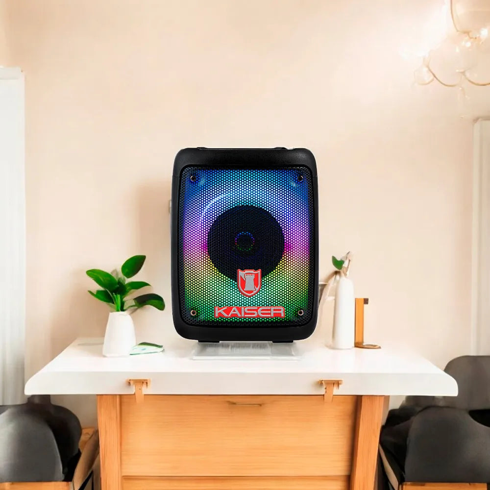 Bocina Kaiser 3 pulgadas con luz led RGB