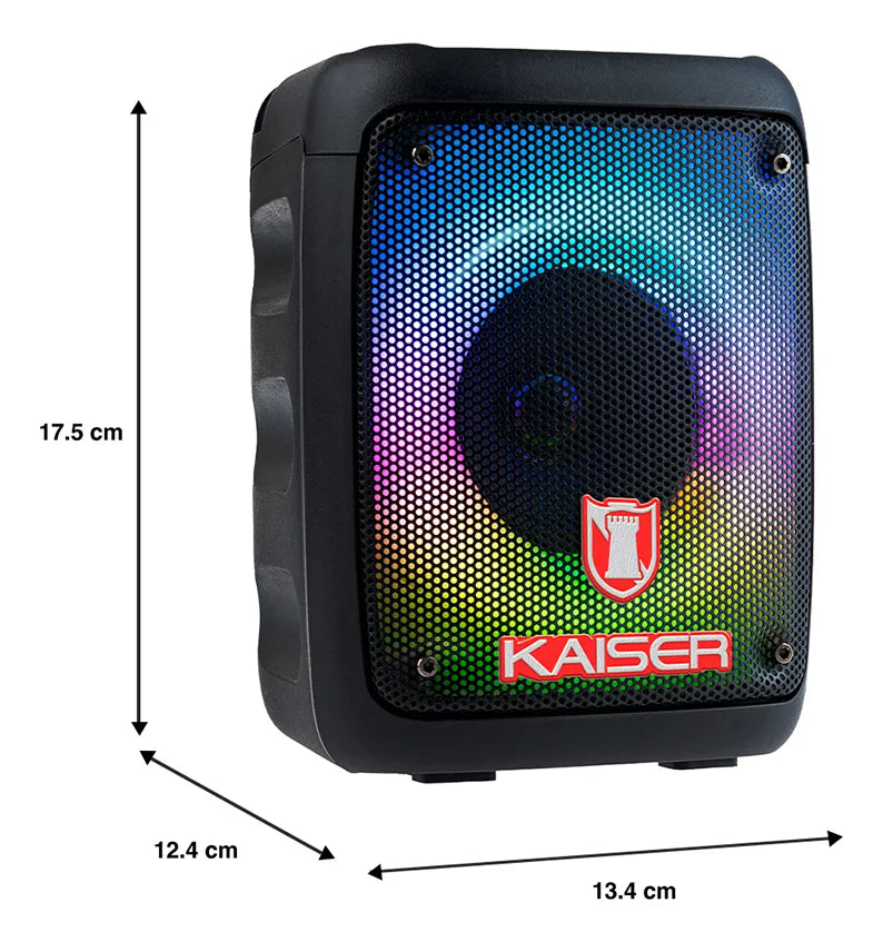 Bocina Kaiser 3 pulgadas con luz led RGB