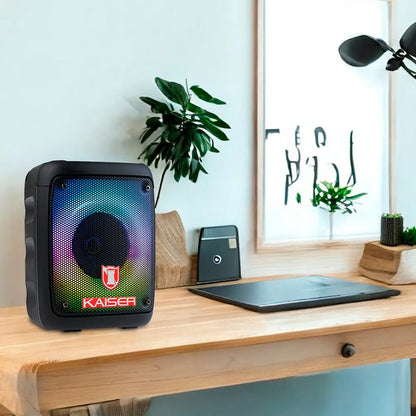 Bocina Kaiser 3 pulgadas con luz led RGB