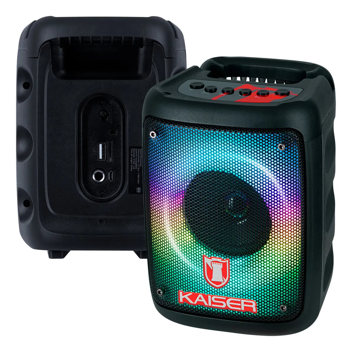 Bocina Kaiser 3 pulgadas con luz led RGB